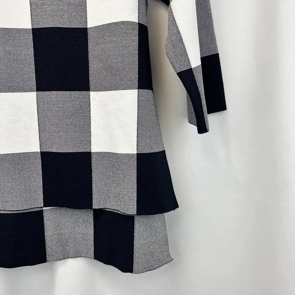 Nordstrom Collection Hi Low Navy White 3/4 Sleeve Pullover Sweater Size S - Picture 5 of 9